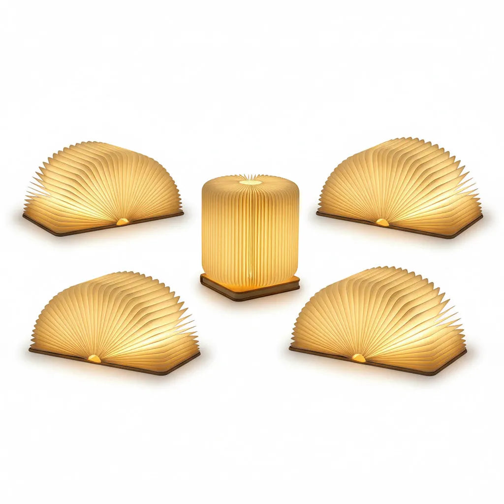 Foldable Wooden Book Lamp