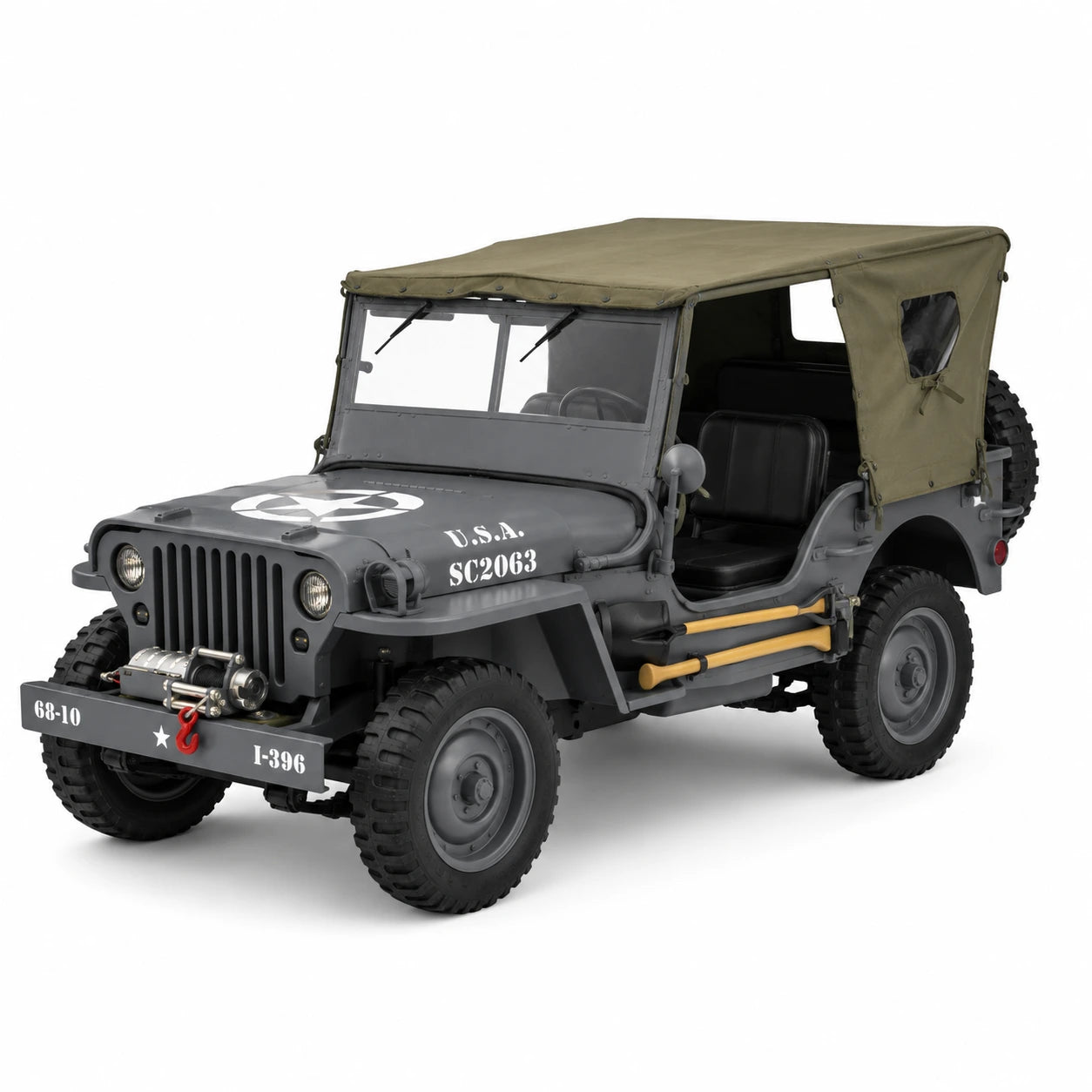 Original Willys Military RC Jeep with Canvas Cover & Winch