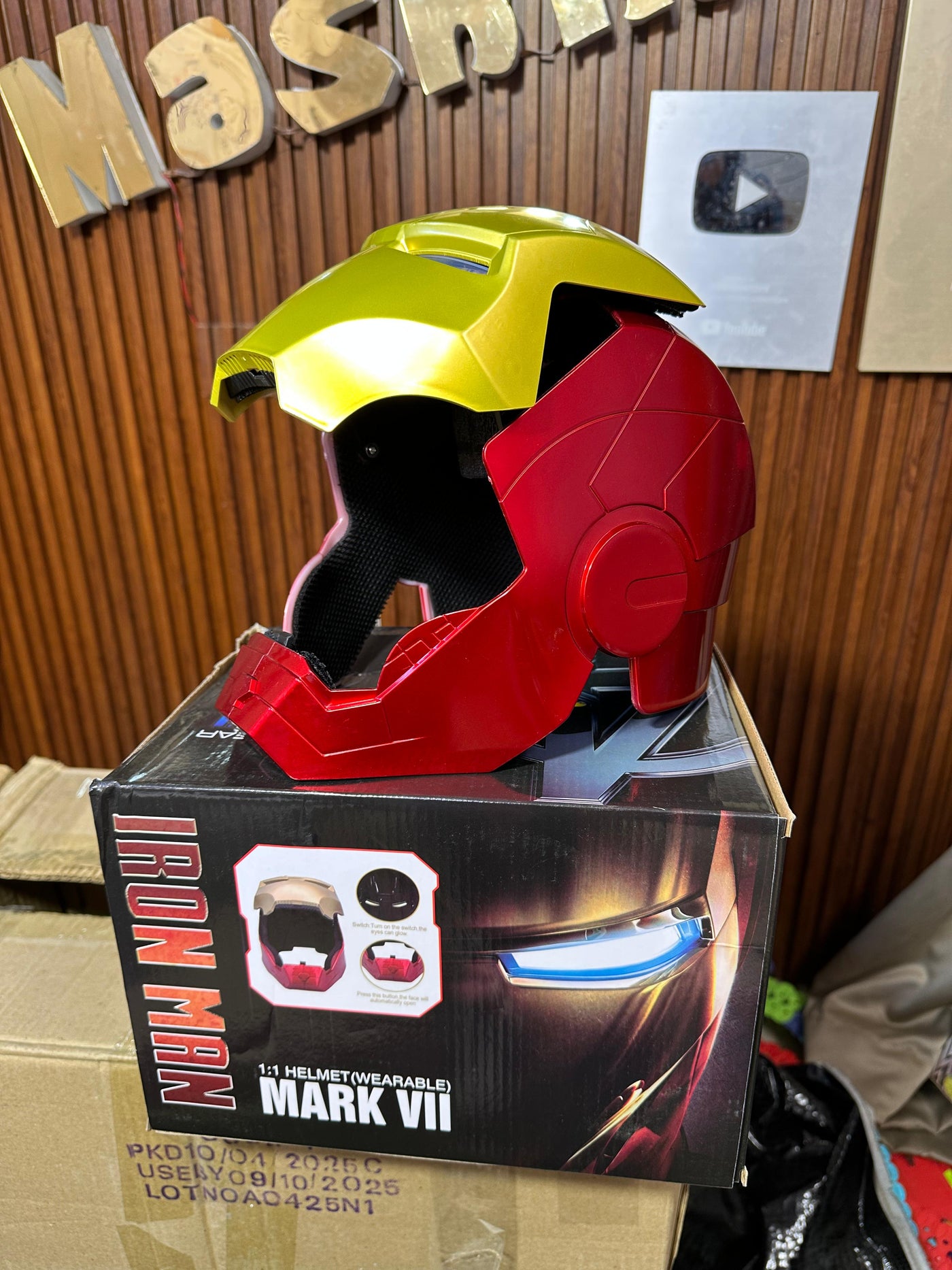 buy iron man helmet india MK5 Limited Edition with Voice Control dismiss battle mode with eye lights in white and ear lights in blue 14 VEGA Zap DV Marvel Iron