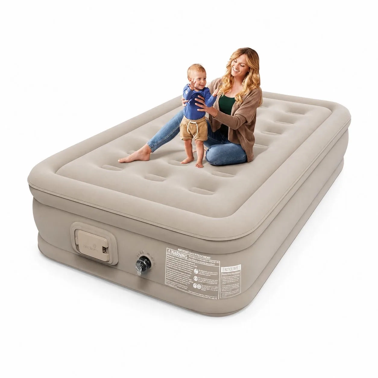 Inflatable Air Bed with Built-in Electric Pump
