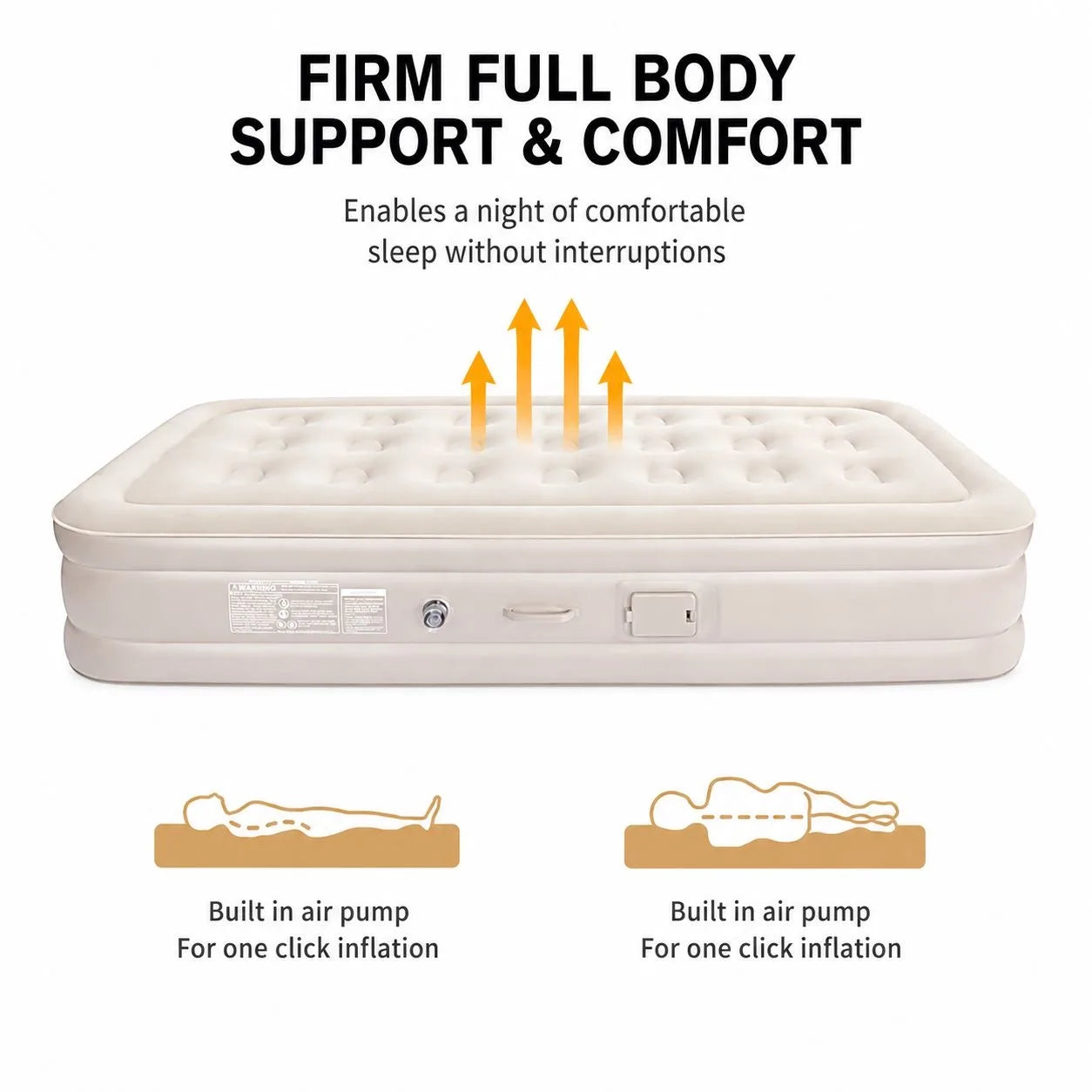 Inflatable Air Bed with Built-in Electric Pump