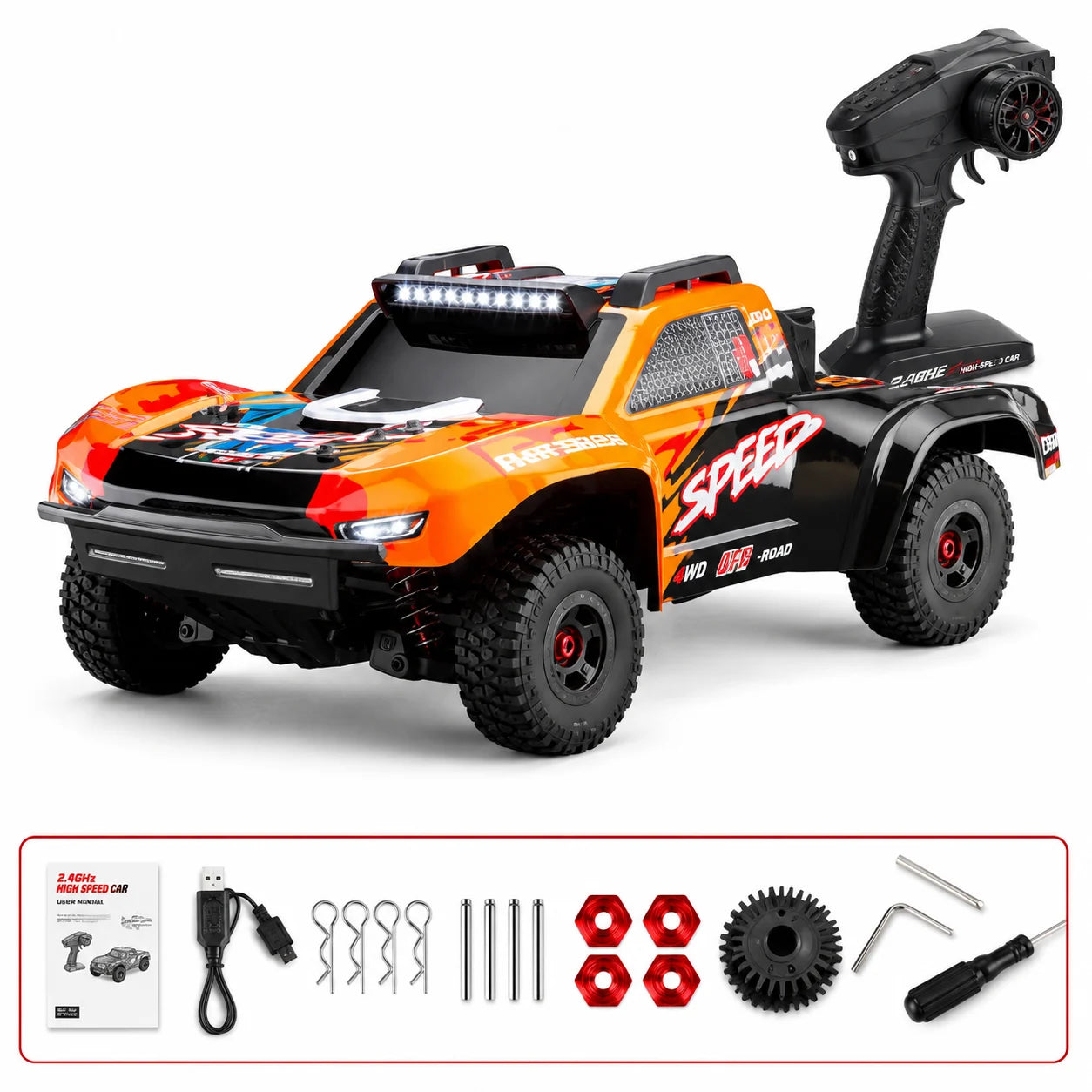 JJRC C8822 1:8 Desert Short Course Truck | 95KM/H Brushless 4WD RC Car with 6S Power & CNC Aluminum Chassis (RTR)
