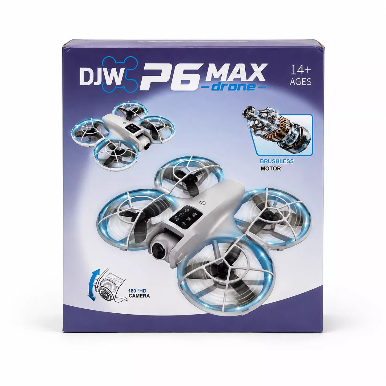 DJW P6 Max Drone | 1080P HD Camera, Touchscreen Remote & 2 Batteries