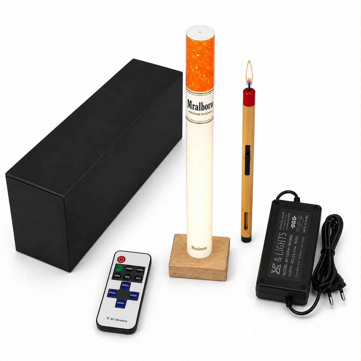 Cigarette LED Lamp ( 35 cm )+ Match Stick Shaped Refillable Lighter Combo