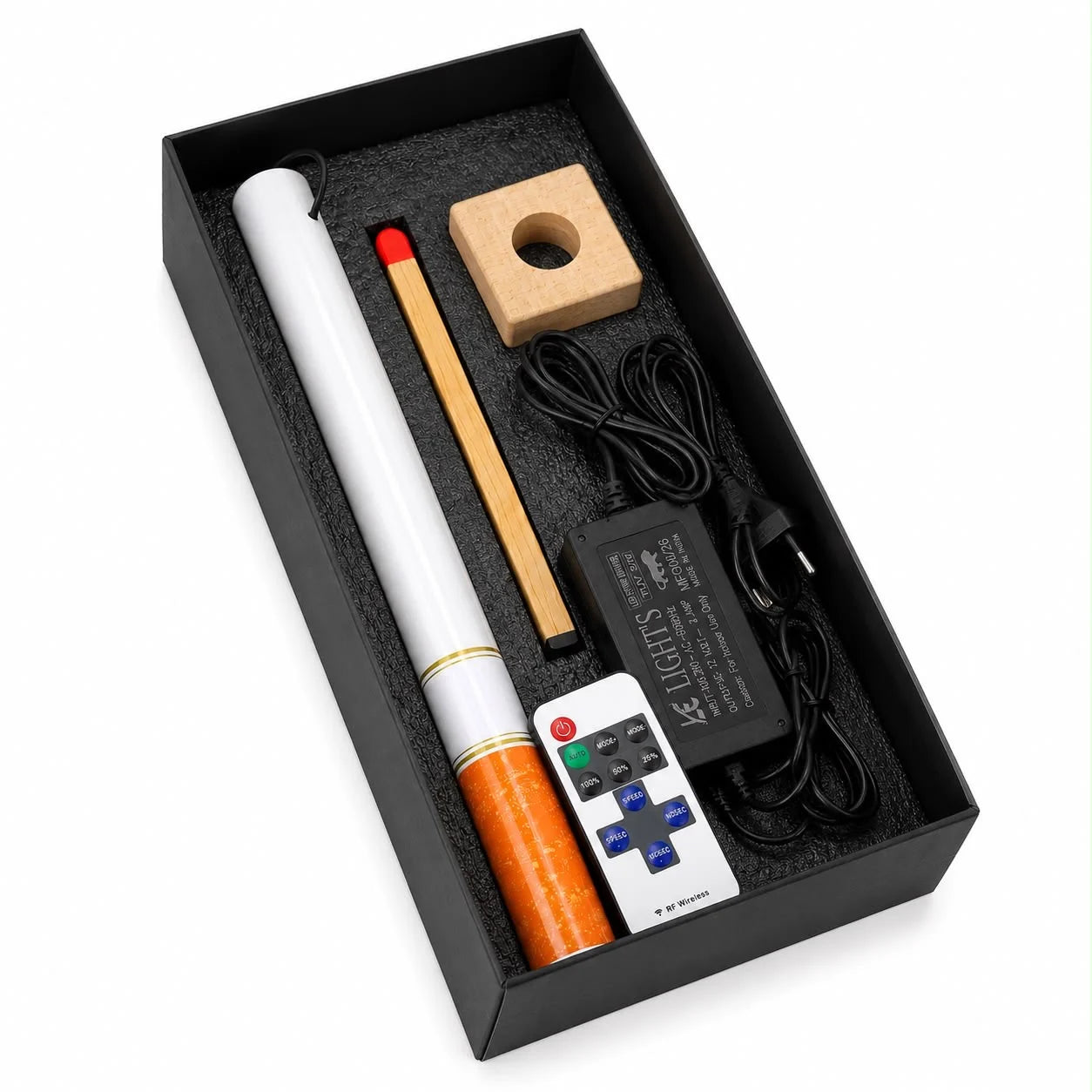 Cigarette LED Lamp ( 35 cm )+ Match Stick Shaped Refillable Lighter Combo