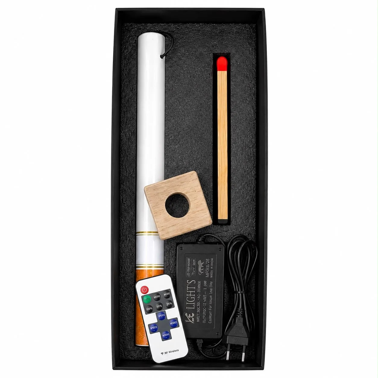 Cigarette LED Lamp ( 35 cm )+ Match Stick Shaped Refillable Lighter Combo