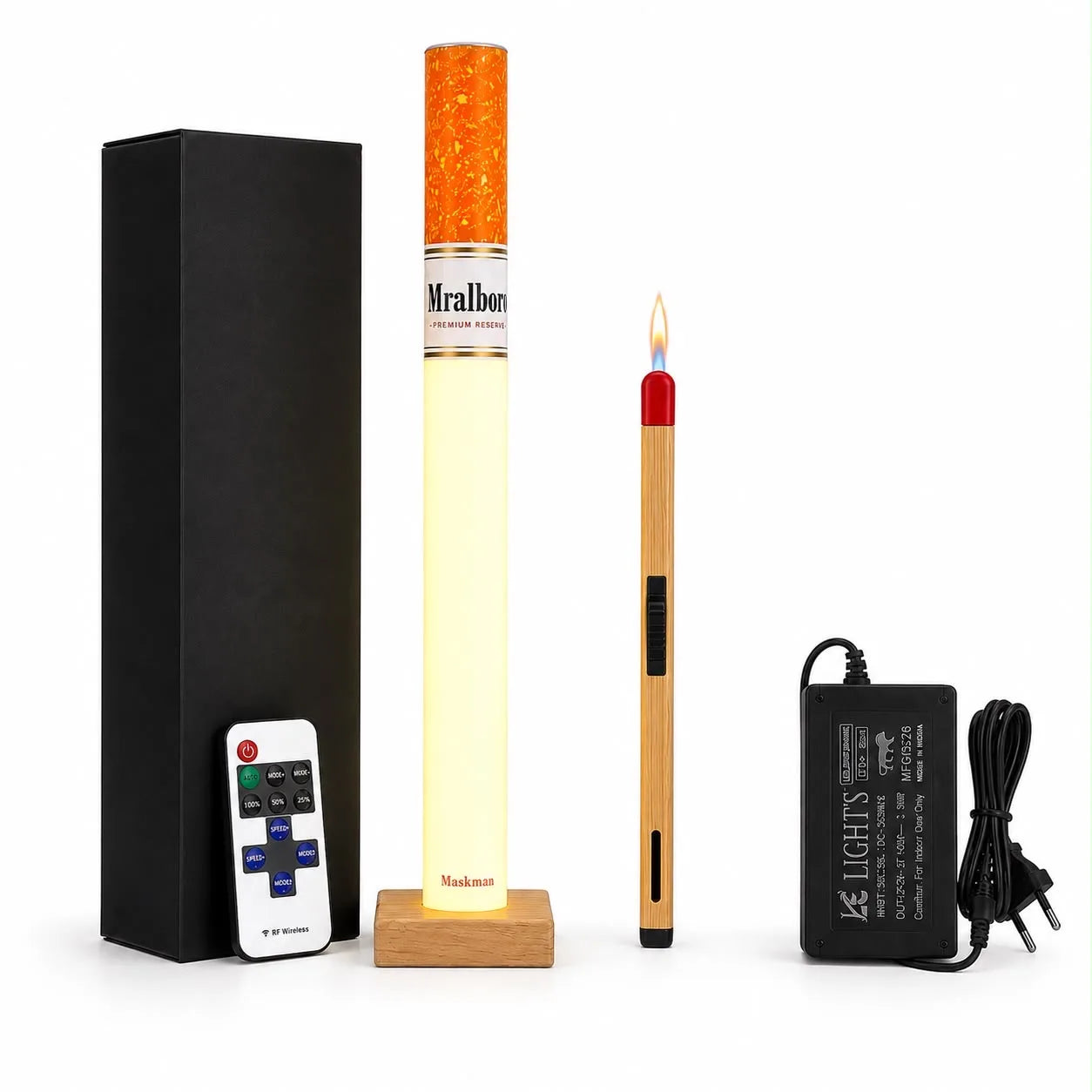 Cigarette LED Lamp ( 35 cm )+ Match Stick Shaped Refillable Lighter Combo