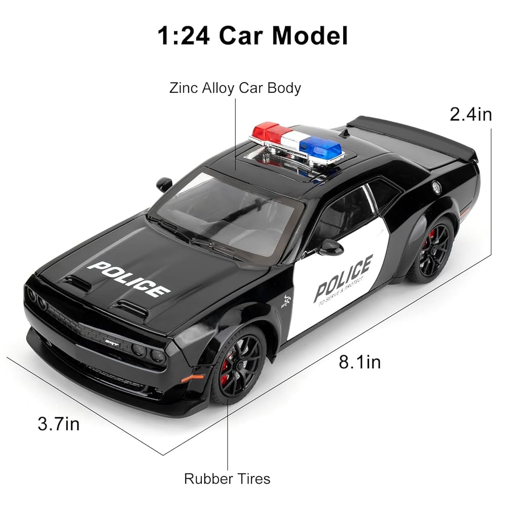 1:24 Police Car Model Dodge Challenger