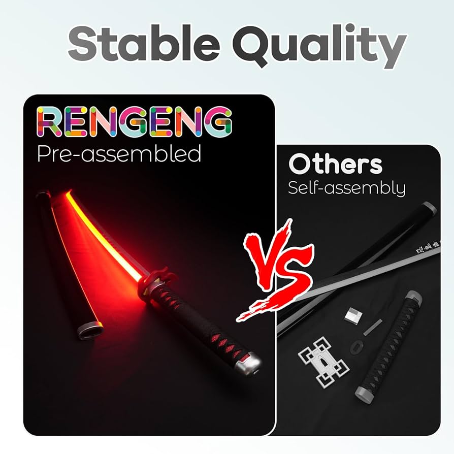 Demon Slayer: Tsugikuni Yoriichi’s Nichirin Led Katana 104cm(stand free)