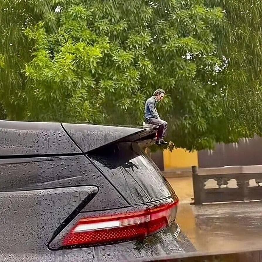Car sitting joker