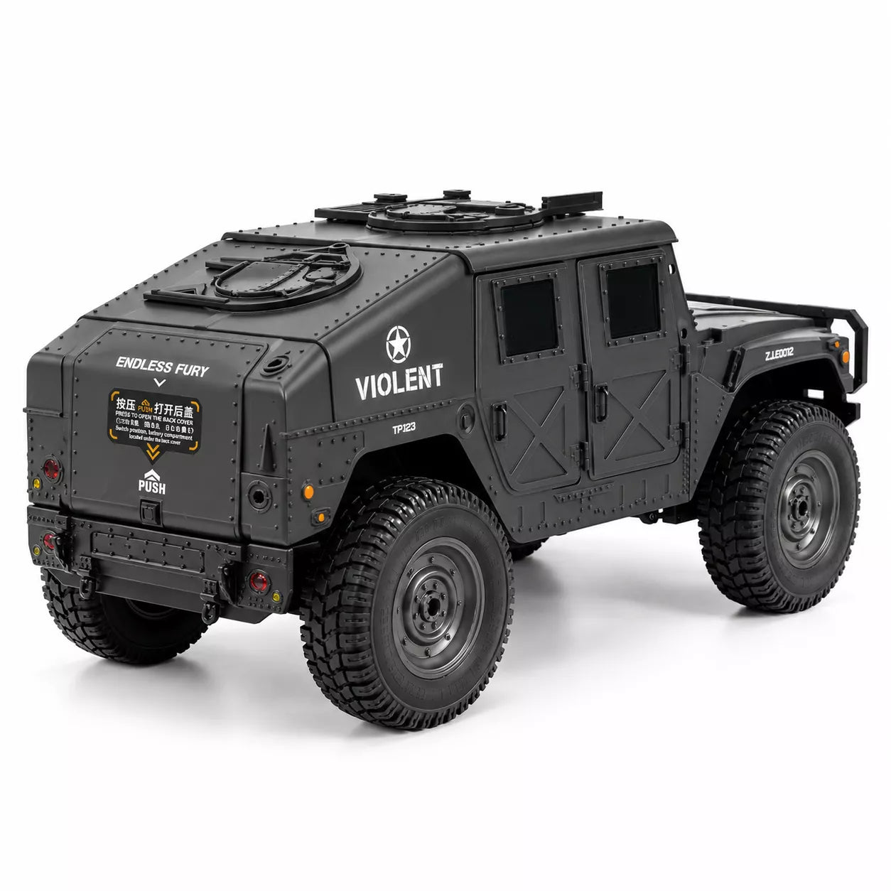 1:16 RC Military Tank | 4WD Off-Road Crawler with 360° Rotation, 2.4GHz Remote