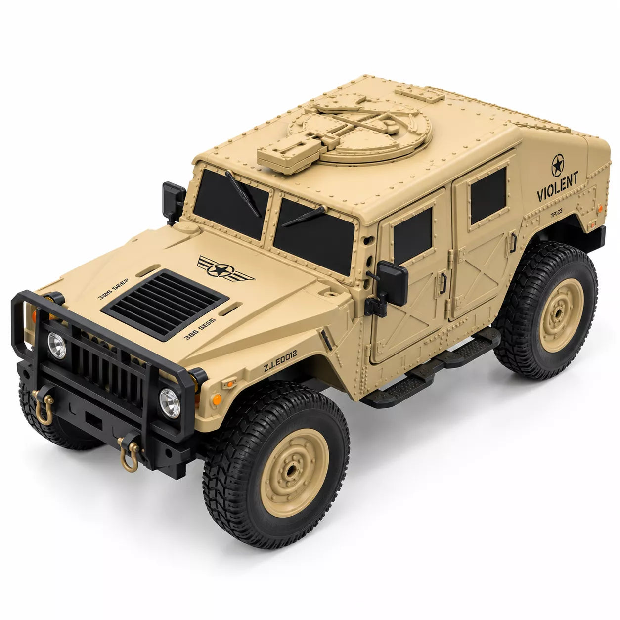 1:16 RC Military Tank | 4WD Off-Road Crawler with 360° Rotation, 2.4GHz Remote