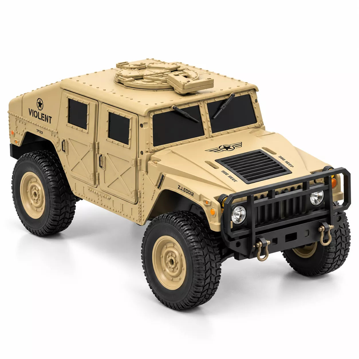 1:16 RC Military Tank | 4WD Off-Road Crawler with 360° Rotation, 2.4GHz Remote