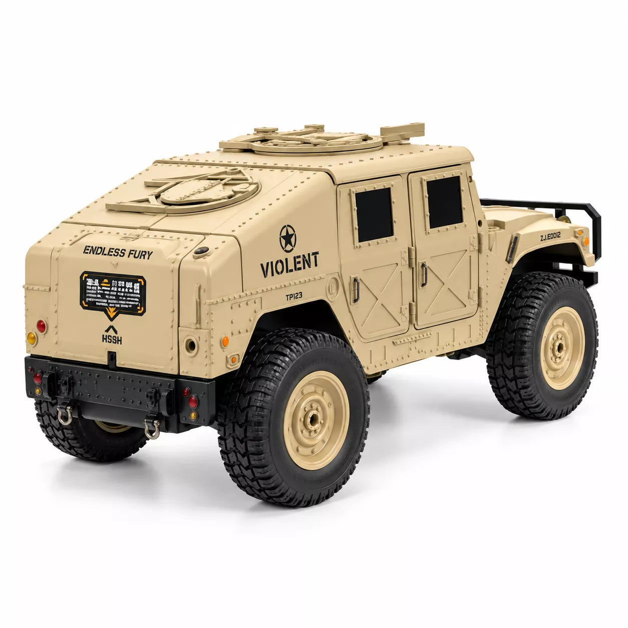 1:16 RC Military Tank | 4WD Off-Road Crawler with 360° Rotation, 2.4GHz Remote