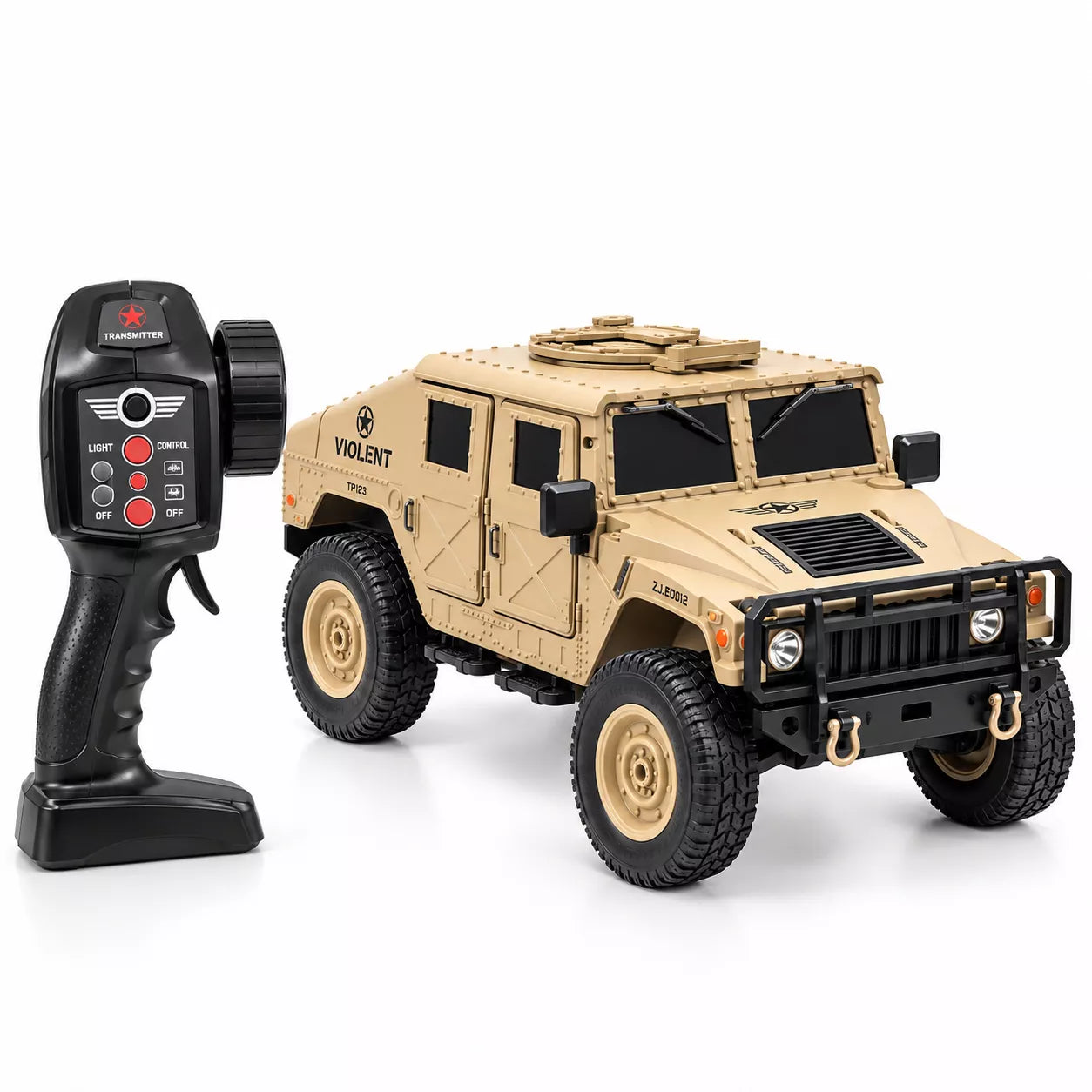 1:16 RC Military Tank | 4WD Off-Road Crawler with 360° Rotation, 2.4GHz Remote