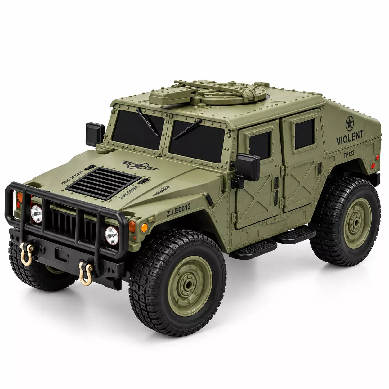 1:16 RC Military Tank | 4WD Off-Road Crawler with 360° Rotation, 2.4GHz Remote