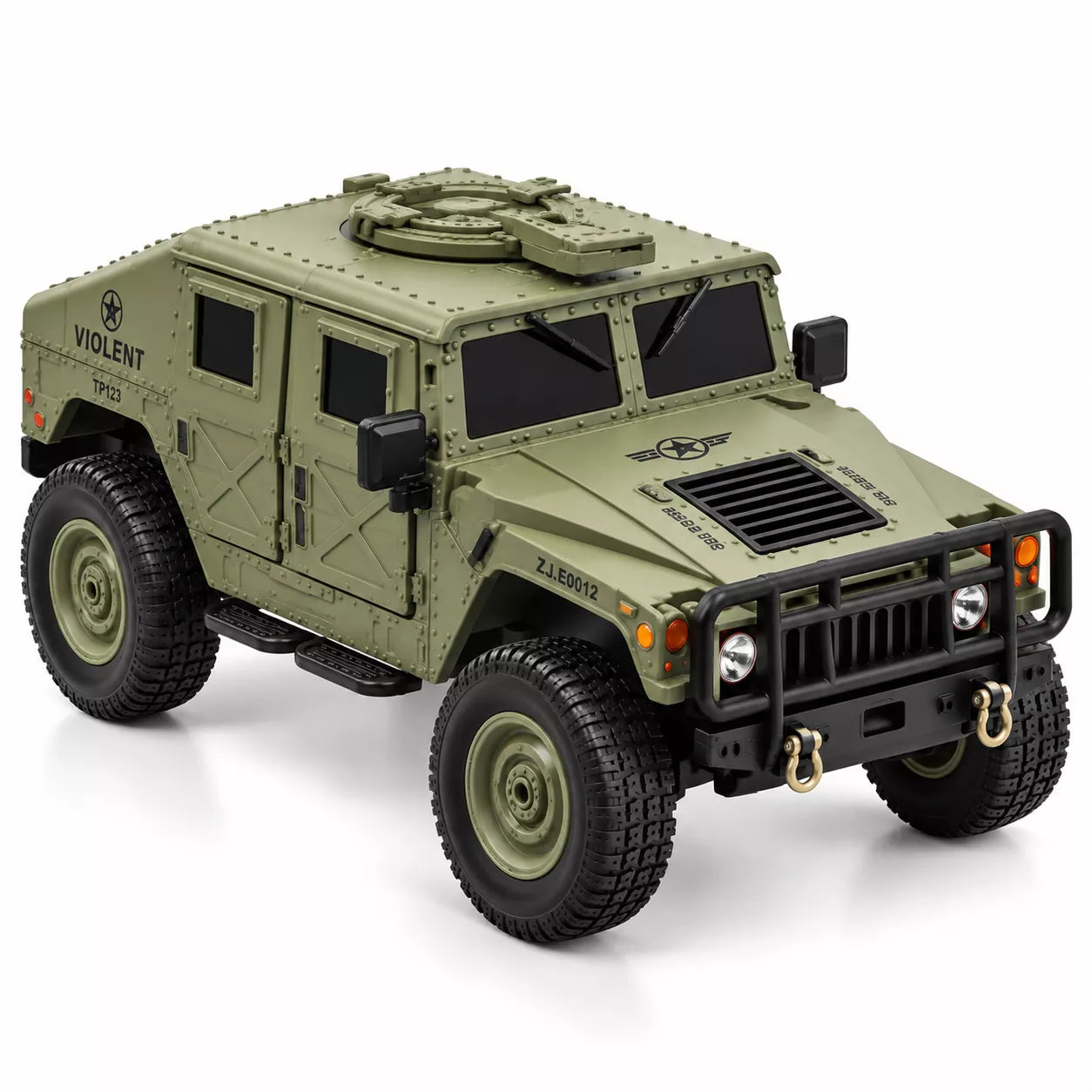 1:16 RC Military Tank | 4WD Off-Road Crawler with 360° Rotation, 2.4GHz Remote