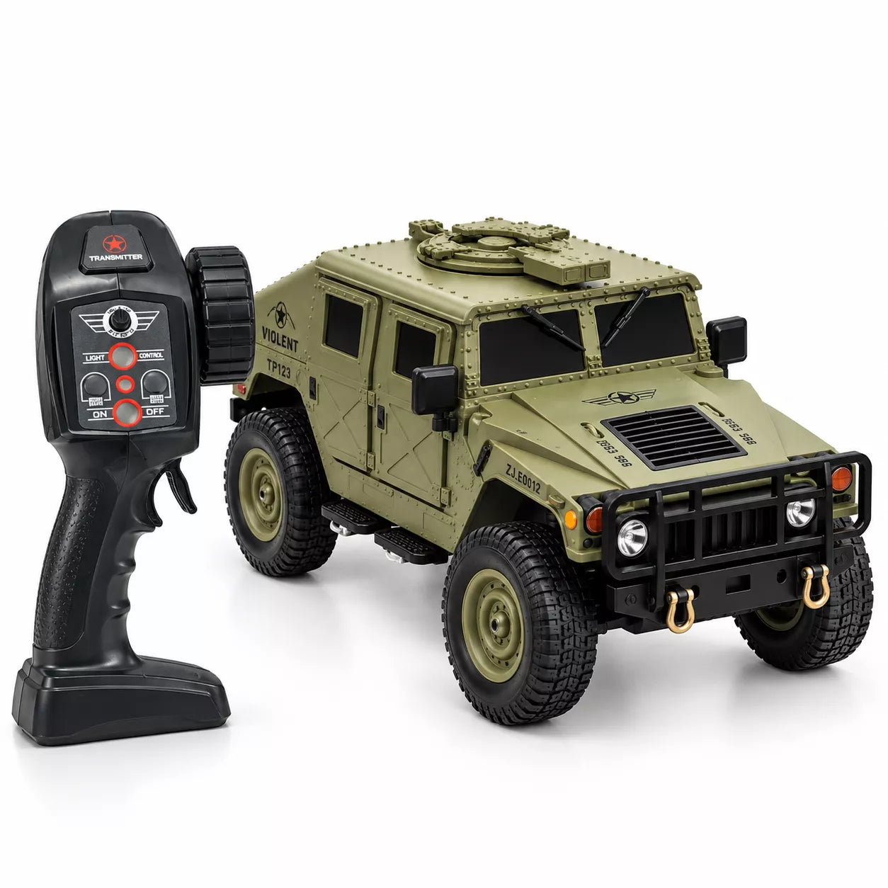 1:16 RC Military Tank | 4WD Off-Road Crawler with 360° Rotation, 2.4GHz Remote