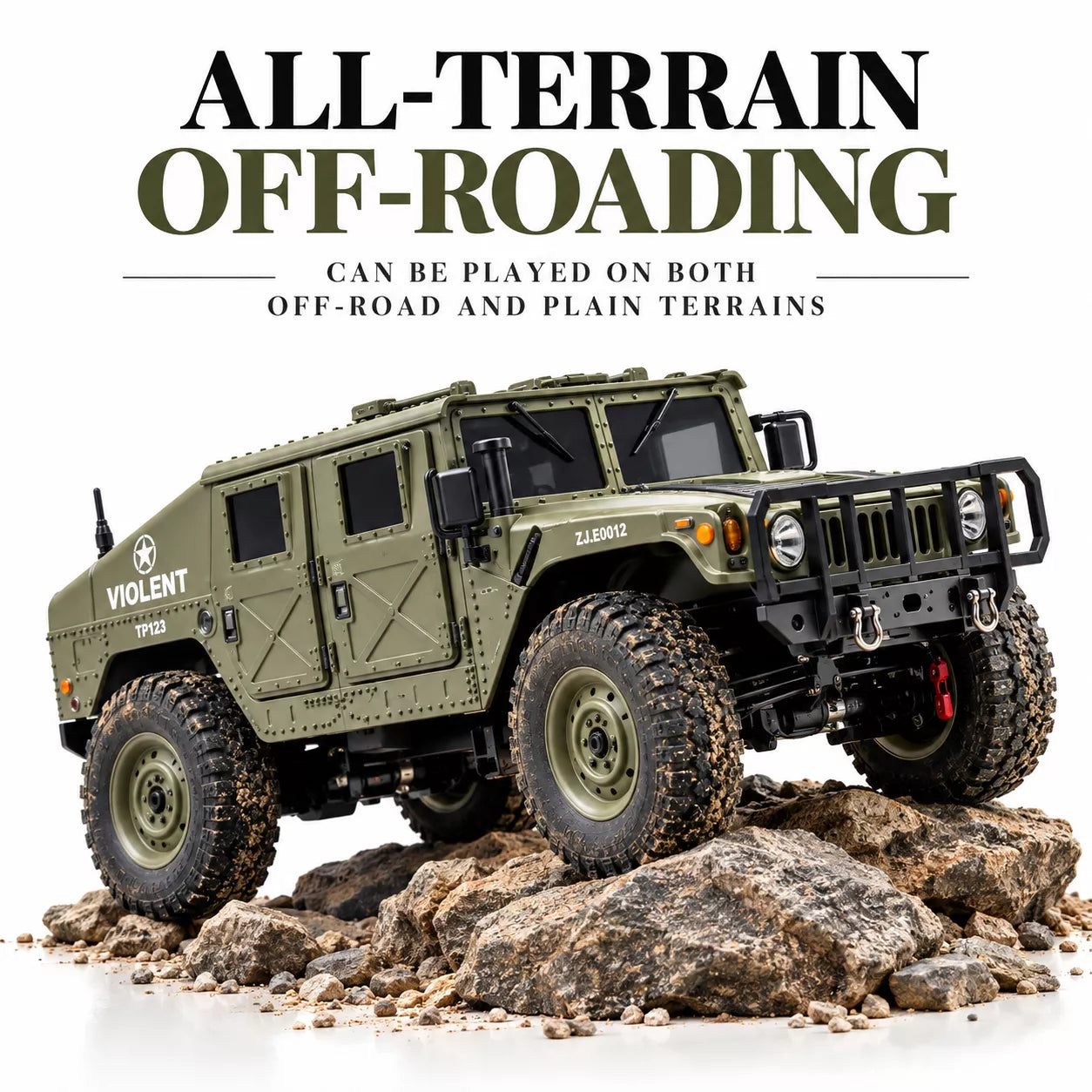 1:16 RC Military Tank | 4WD Off-Road Crawler with 360° Rotation, 2.4GHz Remote