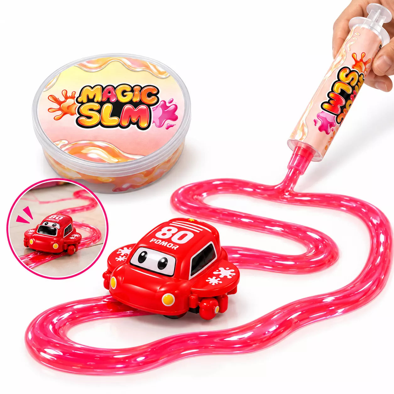 Slime Jelly Follow Car | DIY Slime Track Racing Car Toy for Kids | Colour May Vary
