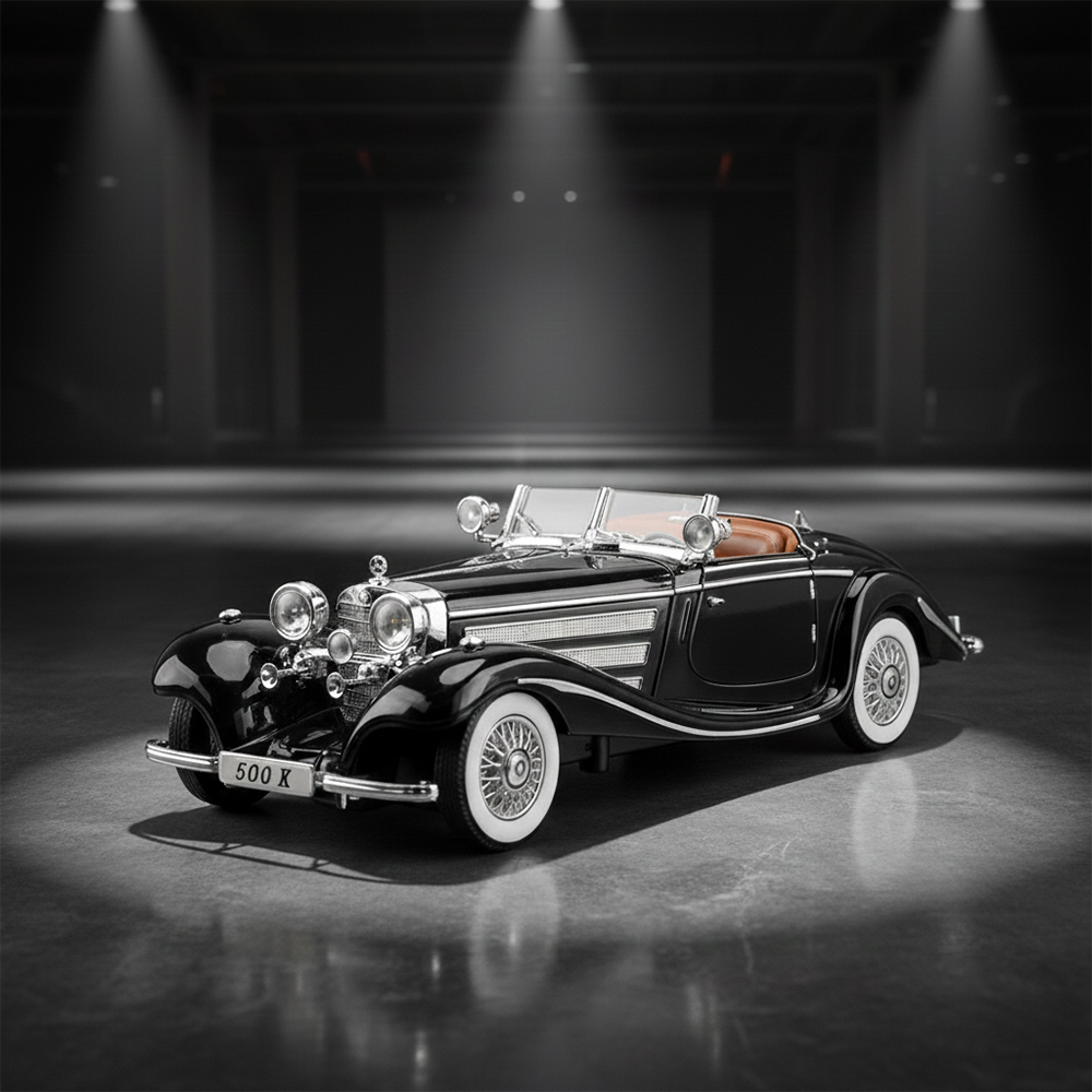 Mercedes Benz 1936 500K Classic Vintage Alloy Diecast Car (1:24)