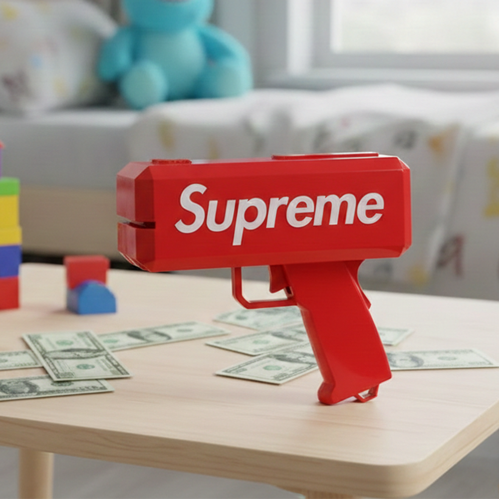 Money rain gun toy