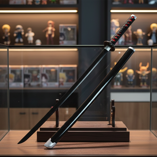 Tanjiro Black Katana 104cm (katana stand free)